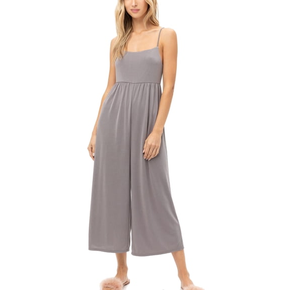 Women Casual Adjustable Spaghetti Strap Cropped Pants Jumpsuits Sleeveless Romper Jumpsuit