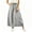 Gray, variant on Summer Casual Skirts for Women Maxi A-Line Mid Rise Skirt with Exterior Pockets Adjustable Elastic Waist Solid Loose Fit Summer Maxi Skirt