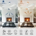 thumbnail image 4 of DingLiLighting 52" Modern Indoor Outdoor Ceiling Fan with Remote Control, 5-Speed 3-Blade Ceiling Fan for Patio Exterior House Porch livingroom bedroom, Timing, White, 4 of 8