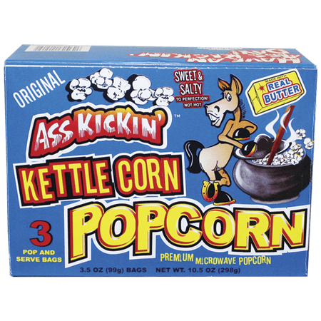 Ass Kickin’ Kettle Corn Popcorn 3-Pack