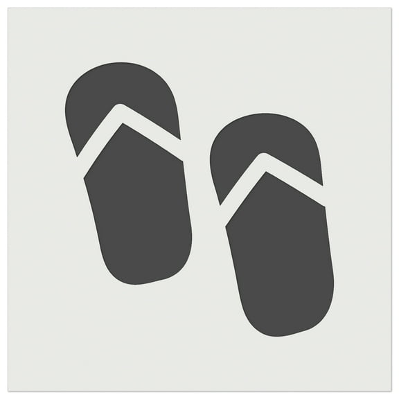 Flip Flops Summer Vacation DIY Cookie Wall Craft Stencil - 5.5 Inch