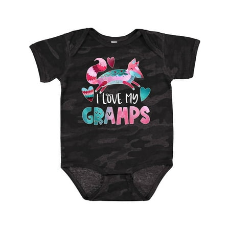 

Inktastic I Love My Gramps Pink and Blue Fox with Hearts Gift Baby Boy or Baby Girl Bodysuit