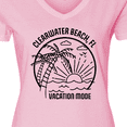 thumbnail image 4 of Inktastic Summer Vacation Mode Clearwater Beach Florida Women's V-Neck T-Shirt, 4 of 5