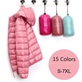 thumbnail image 2 of Chaqueta acolchada ultraligera con capucha para mujer, abrigos de plumón empaquetados en 15 colores, talla grande 5XL, 6XL, 7XL, primavera y otoño, novedad de 2022, 2 of 4