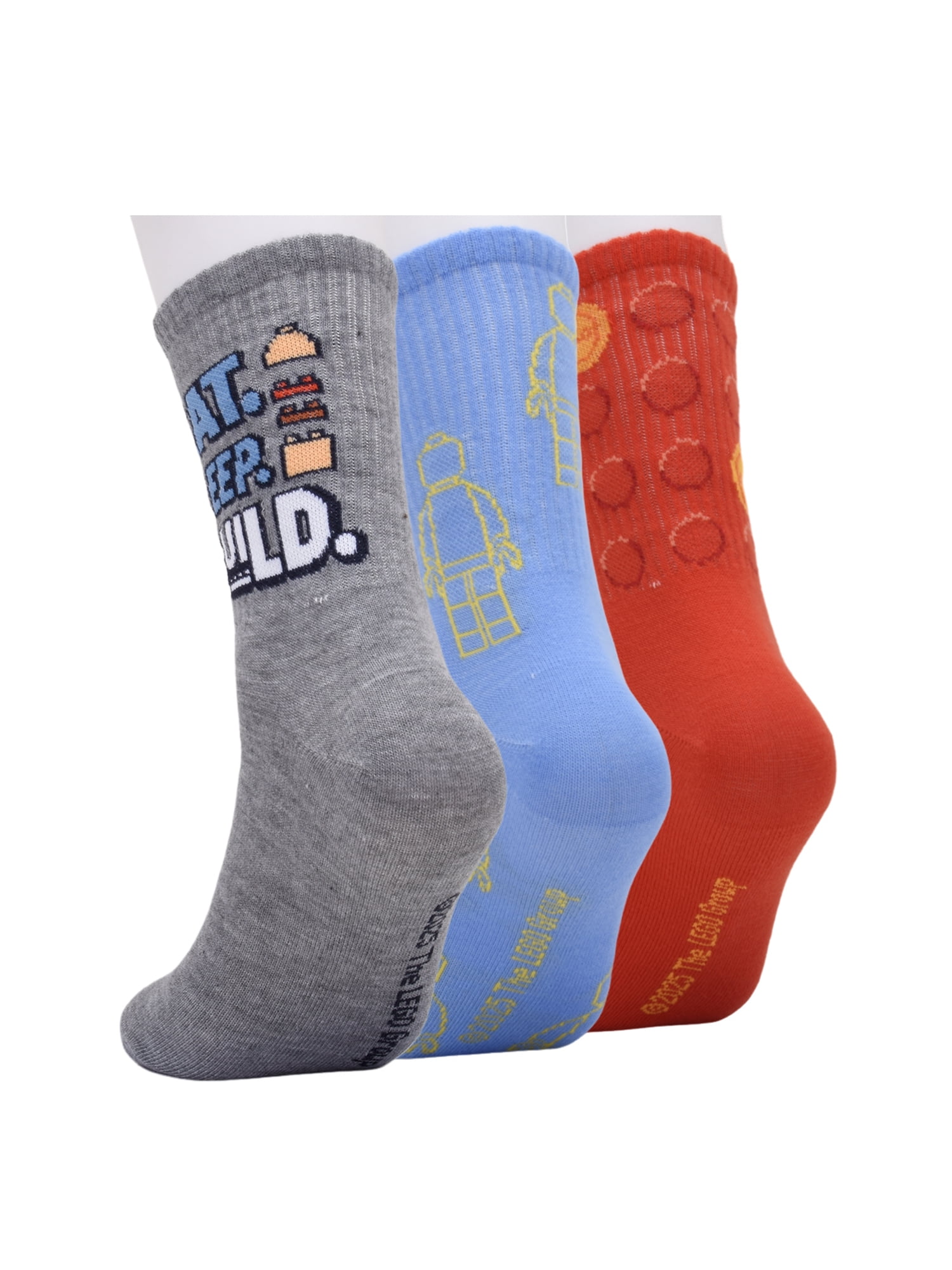 Lego Boys Crew Socks, 3-pack, Sizes S
