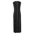 thumbnail image 6 of Riforla Womens Sleeveless T Shirt Dress Summer Contrast Ribbed Knit Tank Maxi Dresses Fit An Flare Dress Black L, 6 of 6