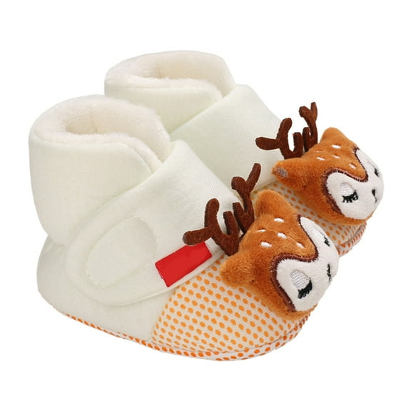 enyan Slippers Boys Animal Slippers For Kids Funny Cozy and Comfortable Cute Dog Slippers Memory Foam Non-Skid Bottoms Winter Warm House Slippers(Beige,13)