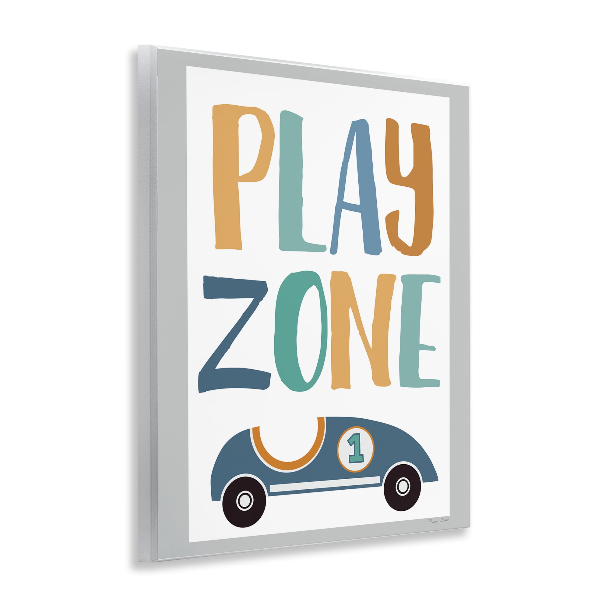 Stupell Industries Play Zone Racecar Wall Plaque Art, design by Susan Ball