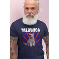 thumbnail image 3 of Old Glory Mens Cat 4th of July Meowica Short Sleeve Graphic T Shirt, 3 of 6