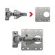 thumbnail image 4 of Cabinet Hinge Repair Plate Stainless Steel Silver 9x9 cm 2-pack, 4 of 5