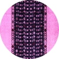 thumbnail image 1 of Ahgly Company Indoor Round Abstract Purple Modern Area Rugs, 5' Round, 1 of 4