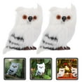 thumbnail image 3 of 2pcs Owl Statue Owl Shape Ornament Garden Scene Layout Decor Simulation Owl, 3 of 8