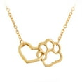 thumbnail image 1 of Collar con colgante conmemorativo para mascotas con estampado de pata de perro y gato, collar con corazón de amor, regalo para un nuevo dueño de perro, 1 of 5