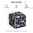 thumbnail image 4 of Balery Elegant ice skates snowflakes A Porta Pañuelos de Cuero con Estampado – Funda Moderna Cuadrada para Caja de Pañuelos, Dispensador 5x5x5'', 4 of 7