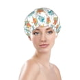 thumbnail image 2 of Sea turtle Shower Cap, Reusable Bath Hair Hat for all Hair Lengths Hair Cover with Elastic Band Double Waterproof Layers Bathing Hat, 2 of 5