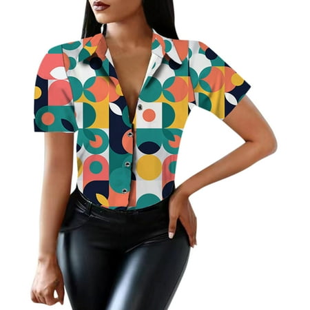 

T Shirts Women Loose Fit Bleached T Shirt Womens Button Down V Neck Shirts Short Sleeve Shirts Casual Work Print Tops Button down Shirt Women Long Sleeve Womens Graphic Sleep Shirts
