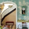 thumbnail image 4 of Quickway Imports - Vintage Grandfather Wood- Looking Plastic Pendulum Wall Clock for Living Room, Kitchen, or Dining Room, 4 of 9