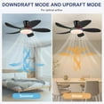 thumbnail image 4 of PHORUS 48" Low Profile Ceiling Fan with Light and Remote, Dimmable 3-Color LED, 6-Speed Quiet Reversible DC Motor, APP Control, Energy-Efficient Indoor/Outdoor Ceiling Fan,Black RGB, 4 of 8