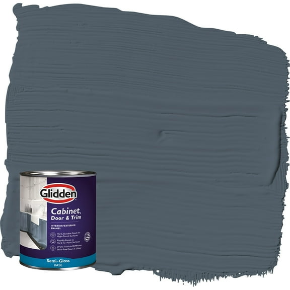 Glidden Cabinet Door and Trim Semi Gloss Paint, Goblin, 1 Quart