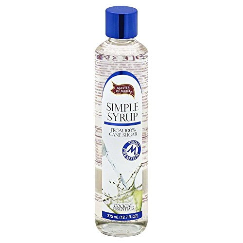 Master Of Mixes - Regular Simple Syrup for Cocktails - 375 ML, Case of 12