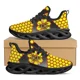 thumbnail image 1 of Zapatillas de plataforma con estampado de abeja amarillas para mujer, zapatos de malla ligera, calzado informal para exteriores, zapatos planos, 1 of 6