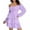 C-Purple, variant on HXWCHs A Solid Color One Shoulder Casual Dress for Women L A-Dark Green
