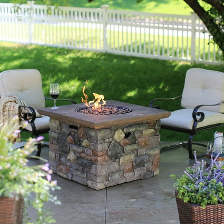 Red Ember Sheridan 35 In Square Fire Pit Table With Free Cover