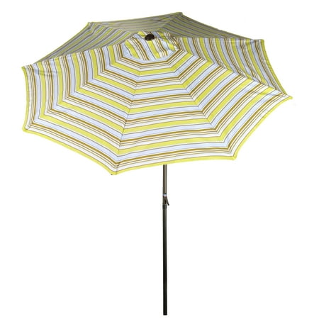 9-ft Market Umbrella with Aluminum Frame, Crank & Tilt - Cabana Stripe