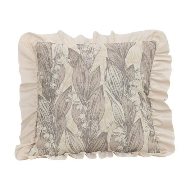 Sofa Vama Ropa de Cama Funda de almohada con volantes y diseño de flores de campanas de viento, para sofá, sala de estar, regalo navideño for Navideño