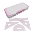 thumbnail image 1 of Estuche organizador con reglas, contenedor de almacenamiento, esencial, 21 cm x 10,5 cm x 4 cm, estuche para manualidades, oficina y hogar., 1 of 9