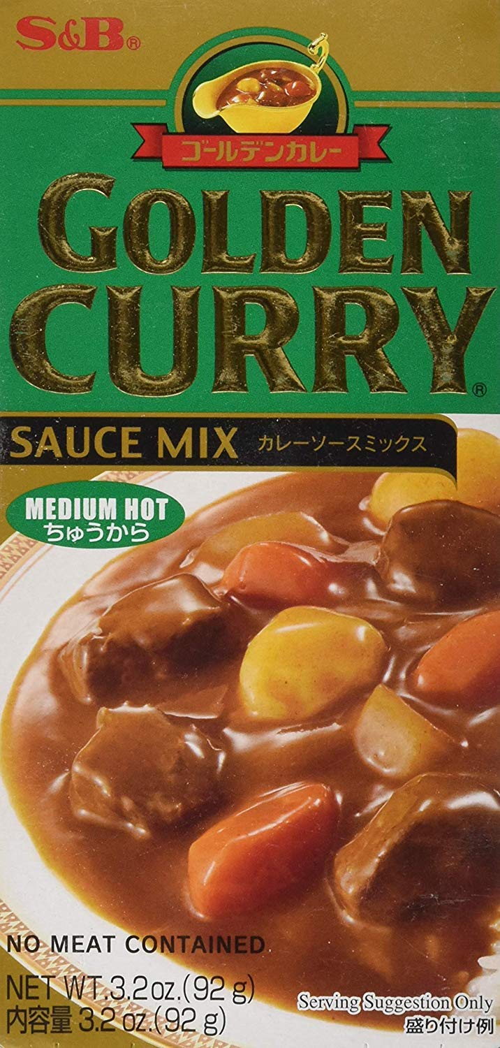 S&B, Golden Curry Sauce Mix, Medium Hot, 3.2 oz
