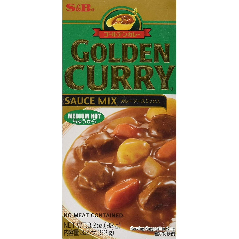 S&B, Golden Curry Sauce Mix, Medium Hot, 3.2 oz