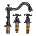 thumbnail image 3 of Beautiful Copper Bathroom Basin Faucet With Double Handle, Leakproof  For Easy Installation, 3 of 8
