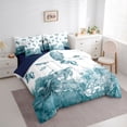 thumbnail image 2 of Erosebridal Ocean Conch Animals 7 Pieces Bedding Comforter Set,Watercolor Sealife Turtle Coral Full Bedding Set For Teens,Reversible, 2 of 7