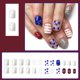 thumbnail image 1 of Prensa Corta Brillante Sobre Uñas | Día de la Independencia Corazón Rojo Punto Blanco Diseño de Purpurina | Líneas irregulares 24PCS | Uñas postizas acrílicas para mujer | Fácil aplicación | Kit de, 1 of 6