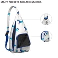 thumbnail image 4 of Vintage Horse Sling Backpack - Rainbow Unicorn Print Shoulder Bag for Travel (Rural Foal Design, Organized Multi-Pocket), 4 of 4