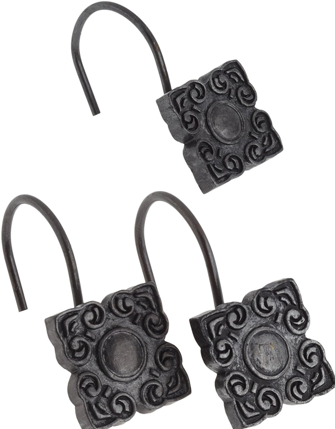 Royal Bath Bellport Resin Shower Curtain Hooks, Set Of 12