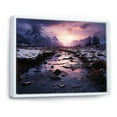 thumbnail image 2 of Designart "Arctic Twilight Alaska " Winter Landscape Floater Framed Wall Decor, 2 of 7