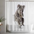 thumbnail image 5 of Funny Koala Shower Curtain Set, Waterproof Shower Curtains for Bathroom, Cute Art Fun Lovely Animals on Toilets Washable Fabric Cloth Bath Curtain for Bathtub Decoration with Hooks 72x78 Inches, 5 of 9