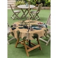 thumbnail image 4 of Outdoor Tablecloths with Umbrella Hole & Zipper, Blueberry Spring Leaves Round Tablecloths 60 Inch, Brown Botanical Branches Waterproof Table Cloth, Patio/Pool/Picnic Table Covers, 4 of 8