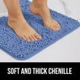 thumbnail image 3 of Bath Rug 24x17, Thick Soft Absorbent Chenille, Rubber Backing Quick Dry Microfiber Mats, Machine Washable Rugs for Shower Floor, Bathroom Runner Bathmat Accessories Décor, Cornflower Blue, 3 of 6