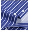 thumbnail image 3 of Mens Dress Shirts Stretch Long Sleeve Button Down Shirts Print Regular Fit Casual Busines Shirt Dark Blue L, 3 of 3
