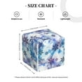 thumbnail image 4 of Rateoe Icy Blue Snowflakes Pattern Tissue Box Cover, Modern Square Decorative Leather Facial Paper Case Organizer Holder Dispenser 5X5X5'', 4 of 7