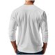 thumbnail image 4 of pstuiky camisas de manga larga para hombre, Camiseta de pana con botones, cuello redondo y manga larga de color liso para hombre camisetas de hombre l, 4 of 9