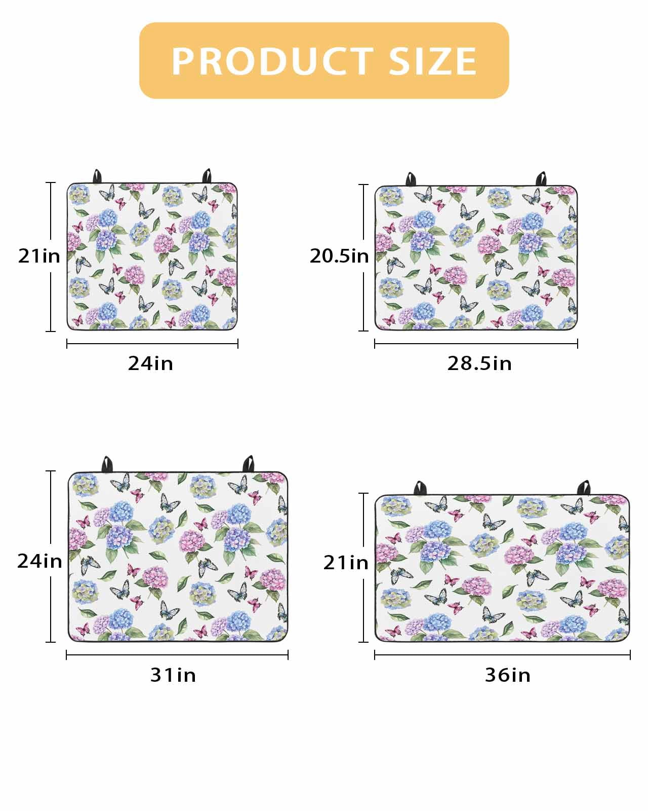 nqOlkjepod Large Induction Cooktop Protector Mat 24"x21", Pink Blue Hydrangea Stove Top Covers for Electric Stove, Pastoral Watercolor Botanical Flowers Stove Burner Cover Mats Stove Cover