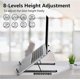 thumbnail image 4 of Laptop Stand for Desk, Adjustable Laptop Riser Aluminum alloy Foldable Portable Laptop Holder, Ventilated Cooling Notebook Stand, 4 of 4