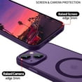 thumbnail image 2 of TEMOGU-Phone Case for iPhone 15 Case Compatible with MagSafe, Case for iPhone 15 Magnetic Slim Thin Translucent Matte Back Shockproof Anti-Yellow Protective Cover Case Dark Purple, 2 of 4