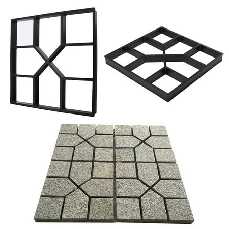 Cleaning Stone Patio Pavers LDPT Concrete Paving DIY Pavement Concrete Stepping Stone Mold Path Walk Maker Paver Walk Way ()