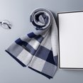 thumbnail image 2 of Men Winter Scarf Checked Breathable Long Warm Scarf Classic Scarf for Outdoor, 2 of 8