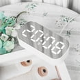 thumbnail image 7 of Tnobhg Digital Alarm Clock Mirror LED Adjustable Brightness Dual Alarms USB Charging Bedroom Minimalist Clock, 7 of 7